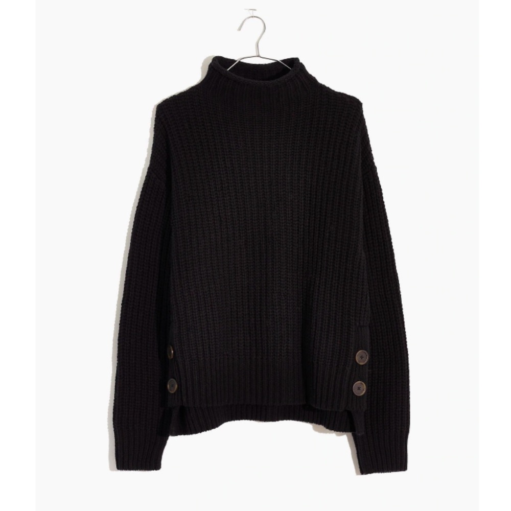 MADEWELL Mockneck Side-button Pullover Sweater
